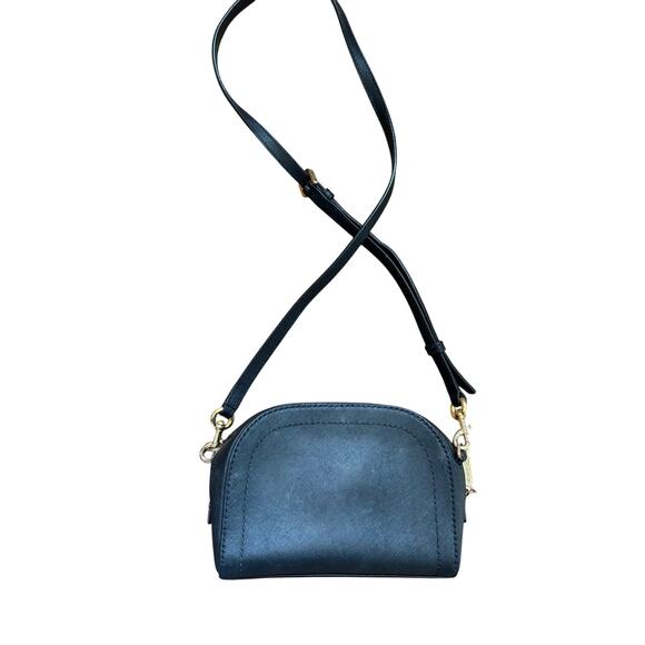 Marc Jacobs Black Crossbody Bag Gold Hardware Saffiano Leather Mini Purse - Picture 2 of 4